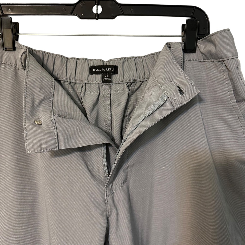 Banana Republic Mens Gray Flat Front Chino‎ Shorts Size 38 - Picture 6 of 13